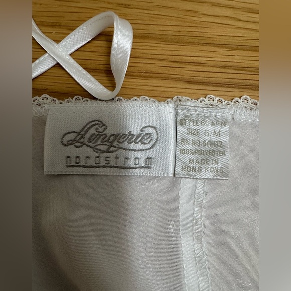 Vintage Nordstrom White Satin Lace Teddy Bodysuit Size 6/M – Made in Hong Kong - Picture 8 of 12